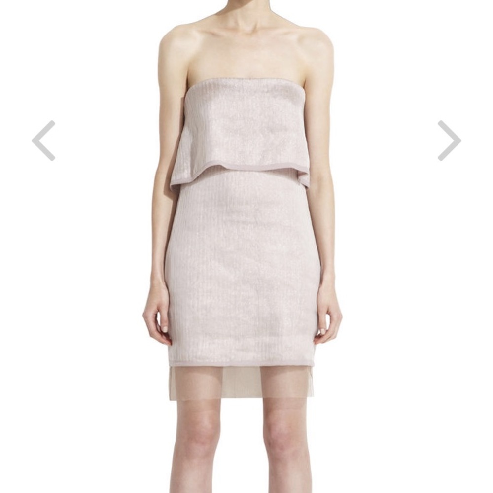 BCBG Runway Sigrid Tiered Dress Muave sz 4